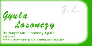 gyula losonczy business card